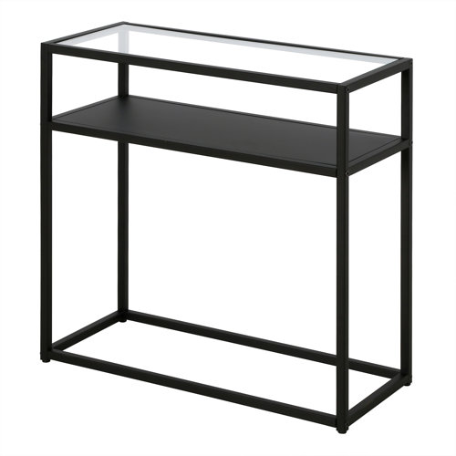Latitude Run® Neylandville Blackened Bronze Rectangular Side Table